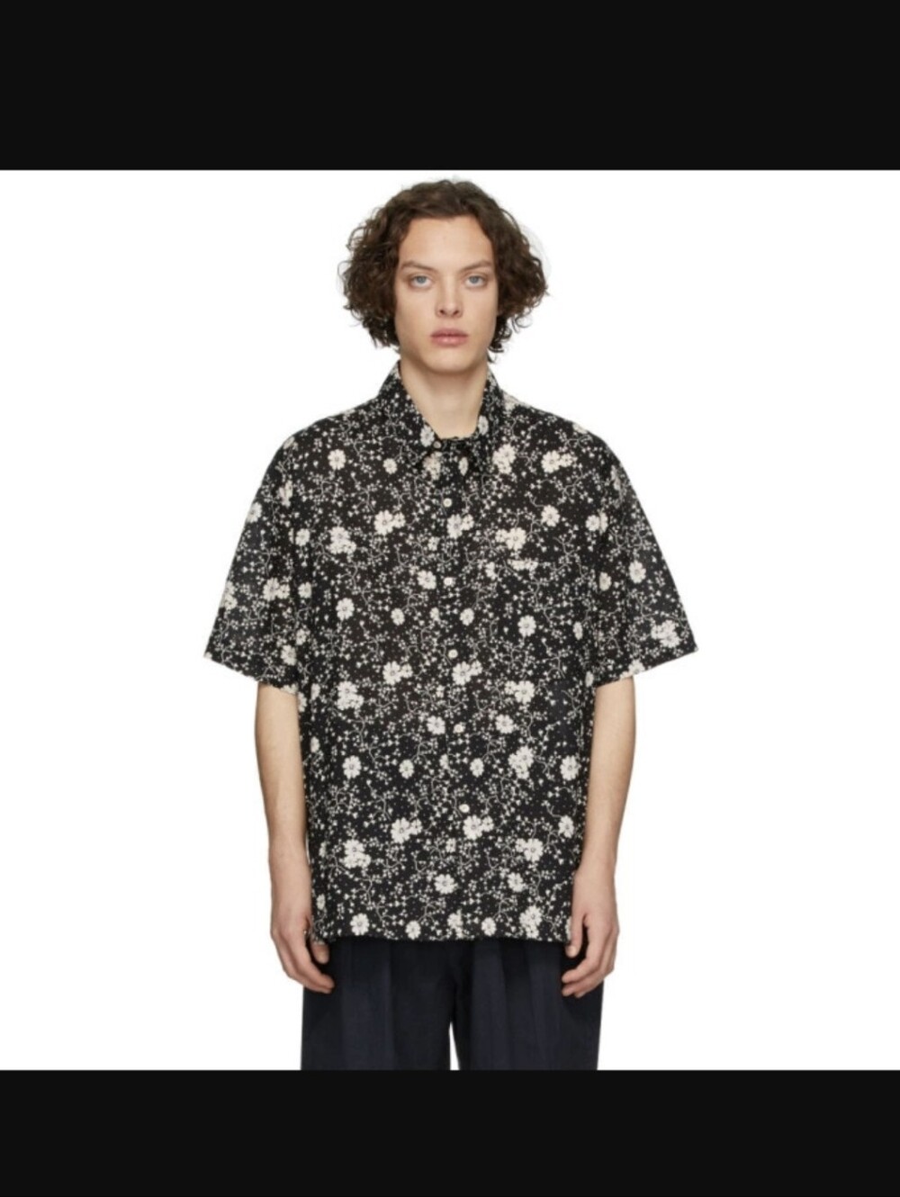 Isabel Marant Iggy Shirt Black Floral Short-Sleeve Button-Down Shirt_1
